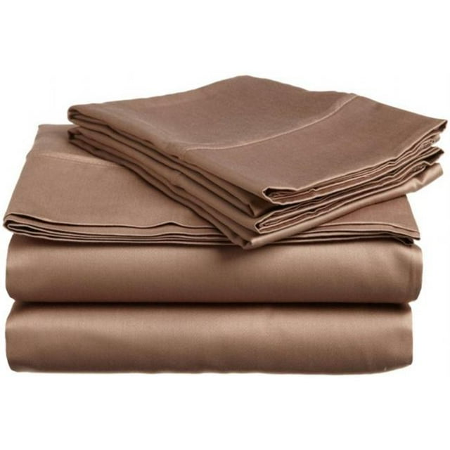 400 Thread Count Egyptian Cotton King Sheet Set Solid Taupe