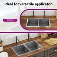thumbnail image 6 of vidaXL 29.9-inch Kitchen Sink with Strainer, Top-Mount Sink Double Bowl, Silver Stainless Steel, 6 of 8