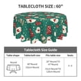 thumbnail image 5 of XMXT Waterproof Table Cloth, Cartoon Christmas Gloves Polyester Round Tablecloth for Dining Party Decor, 60 inches, 5 of 8