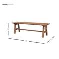 thumbnail image 3 of New Pacific Direct Bedford 59" Solid Acacia Wood Bench in Brushed Brown, 3 of 12