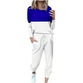 thumbnail image 2 of Xunlbb Lounge Sets for Women,Women Loose Two-piece Sets Solid Long Sleeve Tops Casual Pants Sweatsuit on Clearance,Size S-5XL, 2 of 5