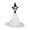 B, variant on XHKUYI Halloween Glowing Ghost Decor 57.1 Inch, Tall White Ghost Party Decor with Lighted Cloth Cover and Funny Face, for Porch Yard Lawn Entryway Haunted House Party Display