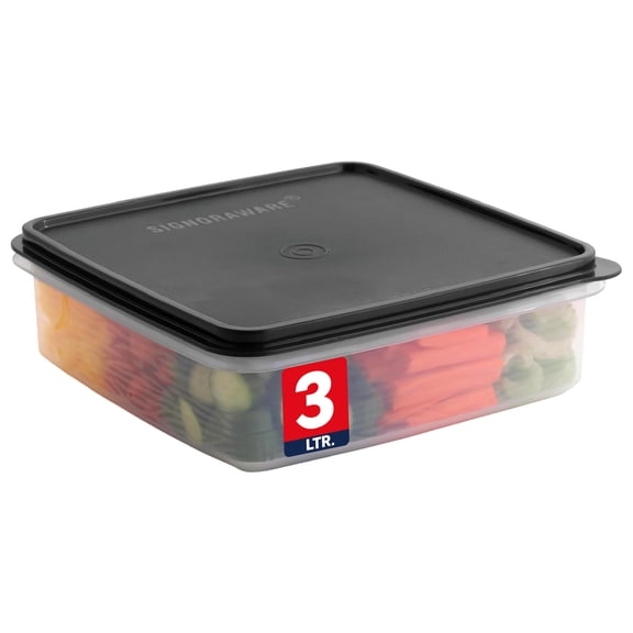 SIGNORAWARE 3 L Airtight Food Storage Container with Lid – Black