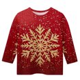 thumbnail image 3 of Colorful Happy Vacation Christmas T Shirts for Kids Girl Boy Summer Fall 3/4 Length Sleeve Crewneck Graphic Loose Fit Cute Tops Shirt Child 2026 Clothing 10 Years, 3 of 4