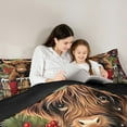 thumbnail image 4 of Manfei Highland Cow Twin Bedding Sets 7-Piece for Kids, Merry Christmas Bedding Comforter Set, Rustic Farmhouse Reversible Sheet Sets, Luxury Bedroom Decor, 4 of 7