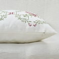 thumbnail image 5 of Home Soft Things Embroidery Canvas Throw Pillow Cover Pillow Case 2 Piece Set - Rose - Light Pink - 20" x 20", 5 of 7