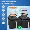 thumbnail image 4 of Air Fryer Rack Air Fryer Accessories Multipurpose Double Layer Rack, Compatible for Ninja Foodi DZ201/401, 4 of 6