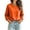 331#Orange, variant on Women's Crew Neck Pullover Long Sleeve Solid Color Loose Fit Casual Sweatshirts