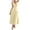Yellow, variant on Women's Cutout V Neck Sleeveless Midi Dress with Ruched Detailing 85% lyocell 15% polyamide Lining 100% polyester