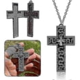 thumbnail image 2 of Squids Game Thanos Necklace with Secret Compartment, Korean Punk Cross Necklace Pendant for Women & Men-Good, 2 of 5
