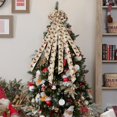 thumbnail image 4 of Gibobby Árbol de Navidad Decoración superior Colgante grande Árbol de Navidad Colgante Cinta de tela(Yellow), 4 of 5