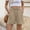 Khaki, variant on Oversized Shorts Only Moment Gym Workout Shorts Cotton and Linen with Pockets High Waisted Stretch Knee Length Shorts for Women Summer Walking Light Blue,XL