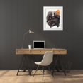 thumbnail image 3 of Parker, Jennifer Paxton 15x18 White Modern Wood Framed Museum Art Print Titled - Watercolor Bison Profile II, 3 of 4