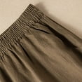 thumbnail image 5 of Lovskoo Wide Leg Pants for Women Cotton and Linen Summer Loose High Waisted Slim Solid Color Pants Khaki, 5 of 9