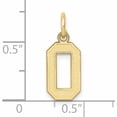 thumbnail image 2 of 10K Yellow Gold Small Satin Number 0 Charm (18 X 7) Made In United States -Jewelry By Sweet Pea, 2 of 5