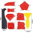 thumbnail image 2 of 12 Pieces Caulking Tool Kit Silicone Sealant Finishing Tool Grout Scraper Caulk Remover and Caulk Nozzle and Caulk Caps (Red), 2 of 5
