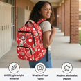 thumbnail image 4 of Bulopur 17 Inch 4-in-1 School Backpack Set, Strawberry Axolotl Print School Bag with Lunch Bag, Water Bottle Sleeve and Pencil Case for School and Fruit Lovers, 4 of 7