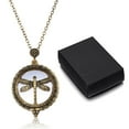 thumbnail image 2 of justharion Pendentif Loupe 5x Vintage Libellule Collier Squelette Bijou pour Femme, 2 of 8