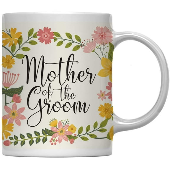 Mother of the Groom Floral Flowers Wedding Party Ceramic Coffee Mug