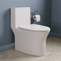 DV-1F0250 One Piece Toilet For Bathroom, Modern Bathroom Toilet with Dual Flush 1.1/1.6 Gpf Fully Skirted Toilets(Soft Close Seat)