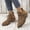 Brown, variant on Amzcrzy Ankle Boots for Women Women's Winter New Casual Fashion Leopard-Print Splicing Thick Heel Ankle Boots Women's Leather Boots Womens Booties Women's Boots Booties for Women Boots for Women