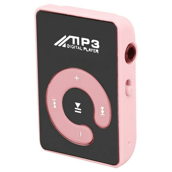 ziyahihome Mirror Clip USB MP3 Player Sport MP3 Player Support 8GB TF Card Media Player Mini Music Media Player Portable MP3 Player