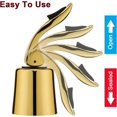 thumbnail image 4 of BETTFOR Wine Stoppers for Wine Bottles with Stainless Steel Vacuum Wine Bottle Stopper with Silicone Reusable Wine Corks, Leak proof Keep Fresh Suitable for Red&White Bottle (Gold, 2 Pack), 4 of 7