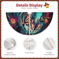 thumbnail image 3 of Sikiie Colorful Flower Tiger Nativity Christmas Tree Skirt, Jesus Christian Winter Holiday Tree Mat Decoration(30-48IN)30", 3 of 6