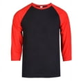 thumbnail image 2 of 6 Packs of Top Pro Men's 3/4 Sleeve Crew Neck Raglan Jersey Baseball Tee Shirts, 2 of 2