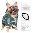 thumbnail image 3 of Fotbe Beautiful Whales Print Small Dog Sweater Hoodies Pet Grey Hooded Soft Fleece Sweatshirts with Pocket Fall Winter Puppy Cat Sweaters Warm Clothes-X-Small, 3 of 7