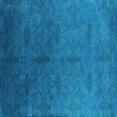 thumbnail image 1 of Ahgly Company Machine Washable Indoor Square Persian Turquoise Blue Bohemian Area Rugs, 6' Square, 1 of 4