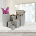 thumbnail image 6 of Novel Box Gray Linen 6 Packs Hexagonal Jewelry Display Risers Stand - Jewelry Stands in Multi-sizes, 6 of 7