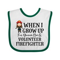 Inktastic Volunteer Firefighter Future Girls Girls Baby Bib