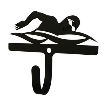 Village Wrought Iron WH-303-S Swimmer Wall Hook, Small