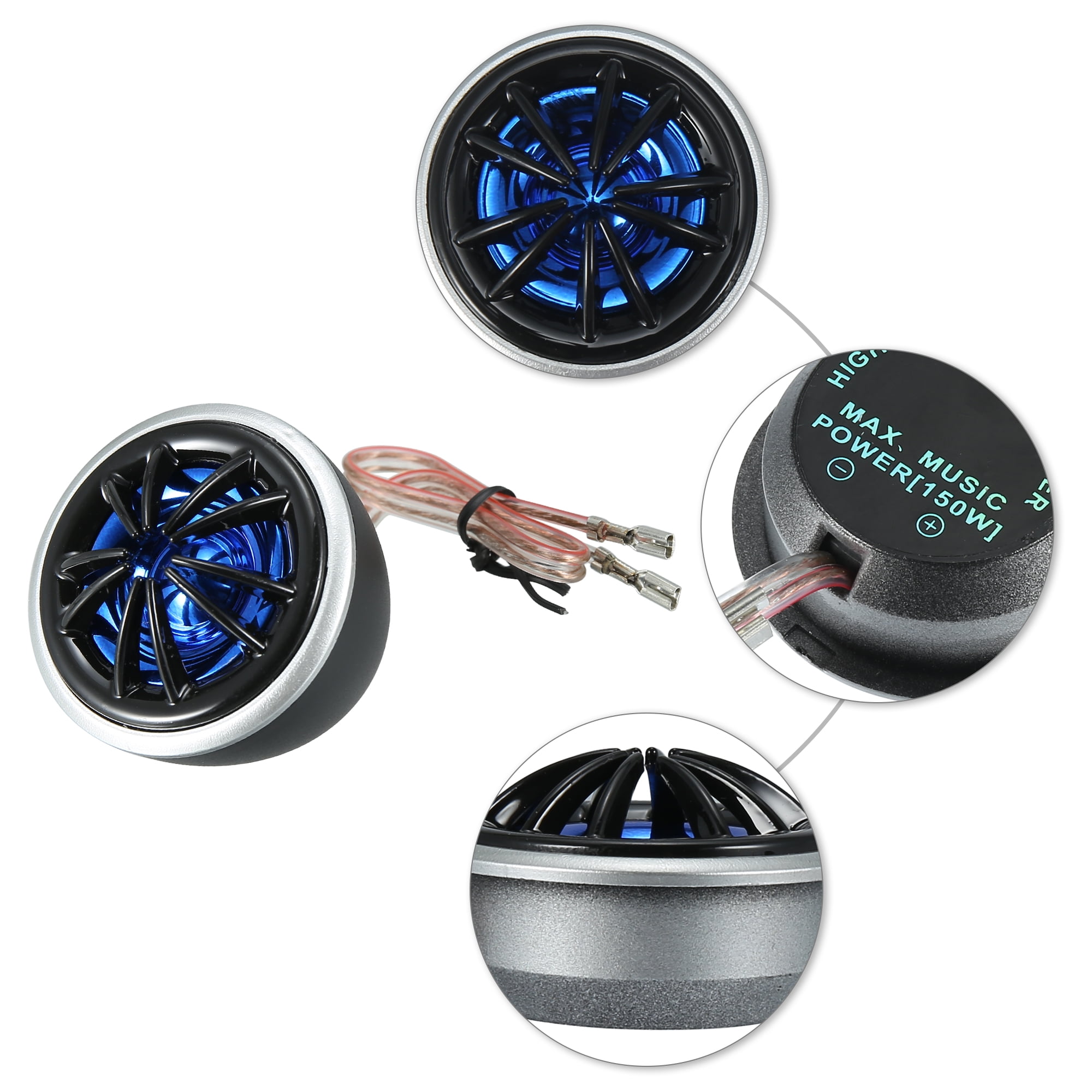 Unique Bargains High Frequency Stereo Tweeters Audio Speaker for Car Truck - 2pcs Blue