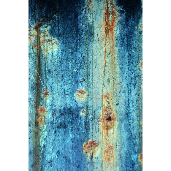 Savage Printed Vinyl Backdrop - Blue and Orange Rust - 5'x7'