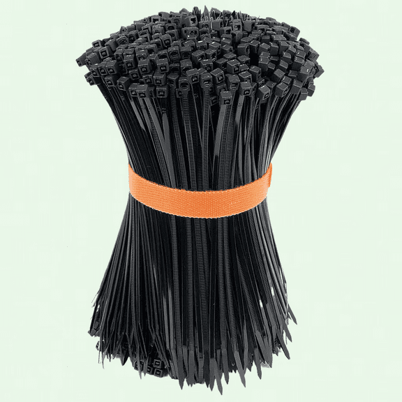 Pack of 1000 Black Plastic Cable Ties 6 Inch, Self-Locking Premium Nylon Zip Ties