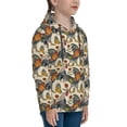 thumbnail image 3 of Fotbe Multi-Colored Roosters Pattern Youth Pullover Hooded Sweatshirt, Boys Hoodie, Kangaroo Pocket Hoodie for Kids Girls -X-Large, 3 of 6
