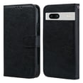 thumbnail image 2 of Case Designed for Google Pixel 7a, Vintage PU Leather Wallet Book Case Magnetic Closure Credit Card Holder Kickstand Shock-Absorbing Flip Case Compatible with Google Pixel 7a - Black, 2 of 8