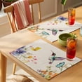 thumbnail image 4 of Placemat Set of 6 Butterfly Bird Placemats for Dining Table Spring Flowers Washable Table Mats for Kitchen and Party Decor Indoor & Outdoor Use, 4 of 8