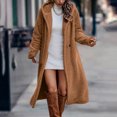 thumbnail image 2 of UJNDER Women's Winter 2025 Long Sleeve Solid Front Open Hooded Cardigan Jacket with Pockets Winter Coats for Women Brown L, 2 of 9