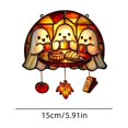 thumbnail image 3 of Halloween Sun Catcher for Window Hanging, Ghost Pumpkin 15cm Acrylic Suncatcher for Windows, Fall Thanksgiving House Warming Gift for Family Friends by MPOISVA, 3 of 7