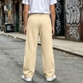 thumbnail image 5 of Falkdiz Warm Sweatpants for Girls Outdoor Loose Pockets Winter Elastic Waist Straight Leg Trendy Relaxed fit Open Bottom Girls Pants , Beige , Size: 5-6 Years, 5 of 8
