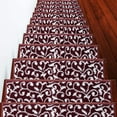 thumbnail image 1 of Leaves Collection Contemporary, Cozy, Vibrant and Soft Stair Mats & Rugs, 9'' x 28'', 1 of 6