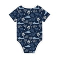 thumbnail image 5 of Balery Hawaii Palms Pattern Baby Climbing Clothes Infant Bodysuit Cute Infant Bodysuit Baby Romper-12 Months, 5 of 7