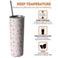thumbnail image 6 of 20oz Pink Christmas Santa and Penguin Pattern Skinny Tumblers Stainless Steel Tumbler with Lid and Straw,Vacuum Insulated Double Wall Travel Tumbler Cups with Cleaning Brush for Coffee,Tea, 6 of 6