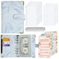 thumbnail image 1 of YSTIANN Marbled Cash Budget Planner – A6 Leather PU Binder with Zipper Pockets & Expense Cards, Refillable Notebook for Money Tracking & Financial Goals AZ78-5671, 1 of 6