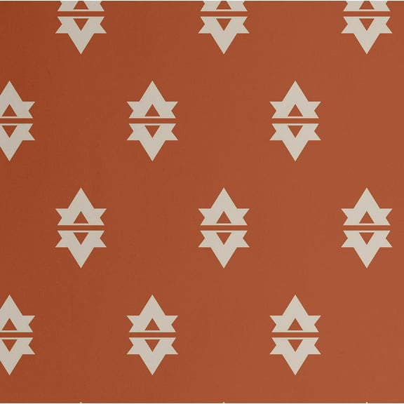 S4Sassy Tribal Star Wallpaper - Brown Wall Covering, 25" x 120" Self-Adhesive Vinyl Walls Paper, Wallwrap, Easy DIY Wall Covering For Boho aesthetic wall decor, Living Room, Living Spaces