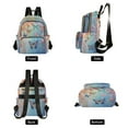 thumbnail image 2 of Quilted Backpack Fashion Backpack 11.41 * 6.1 * 14.17 Inch Women's Fashion Backpack Picnic Shopping Travel Out Sports backpack Pretty Light Blue Butterfly, 2 of 7