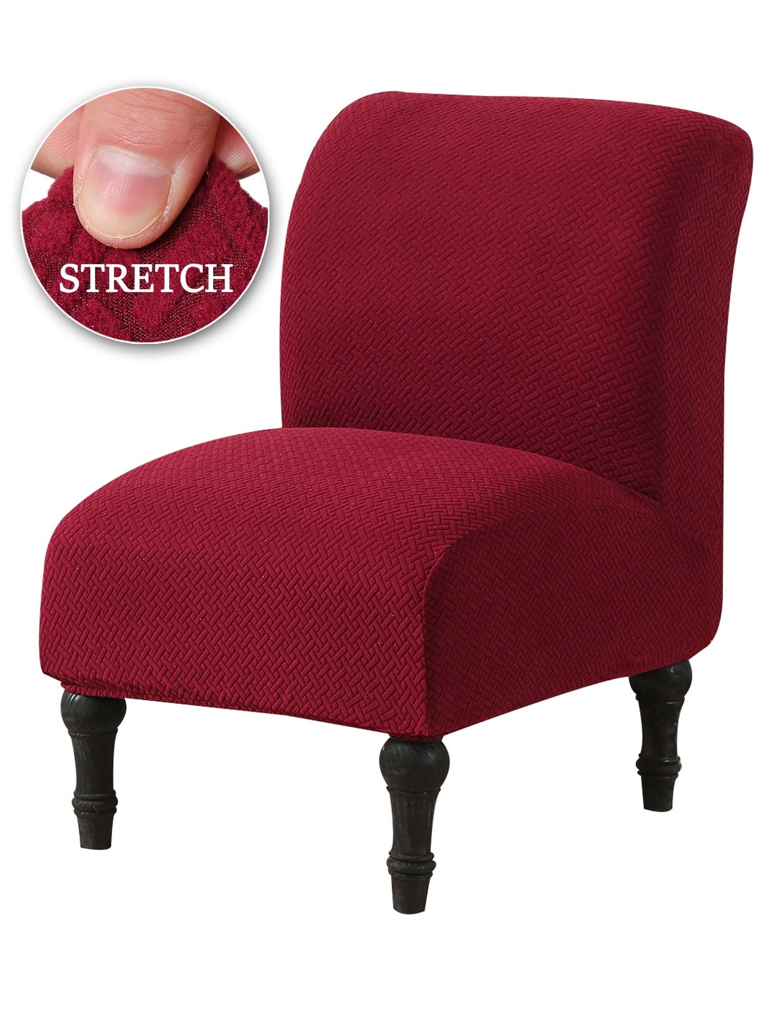 KBOOK Armless Accent Chair Cover Slipcover Jacquard Large Size Accent